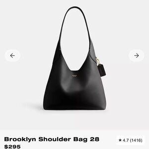 Coach Black Leather Brooklyn Shoulder Bag